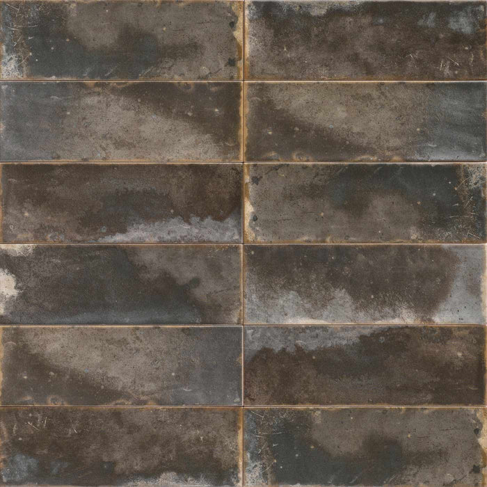 Sample 10x30cm Luna Dark Choco Brick tile-sample-sample-tile.co.uk