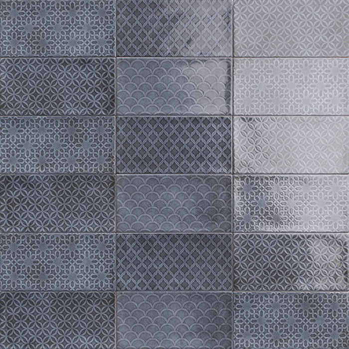 Sample 10x20cm Jenson Azul Decor tile-sample-sample-tile.co.uk