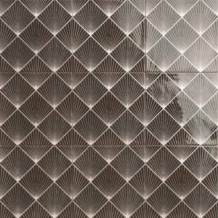 Sample 20x20cm Art Deco Black tile set-sample-sample-tile.co.uk