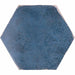 Sample 26.7x23.2cm Oken Blue Hexagon Porcelain Tile-sample-sample-tile.co.uk