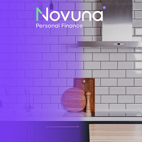 kitchen with novuna personal finance logo 