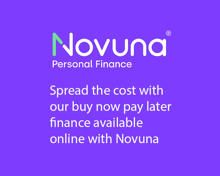 novuna personal finance logo with text Spread the cost with our buy now pay later finance available online with Novuna 