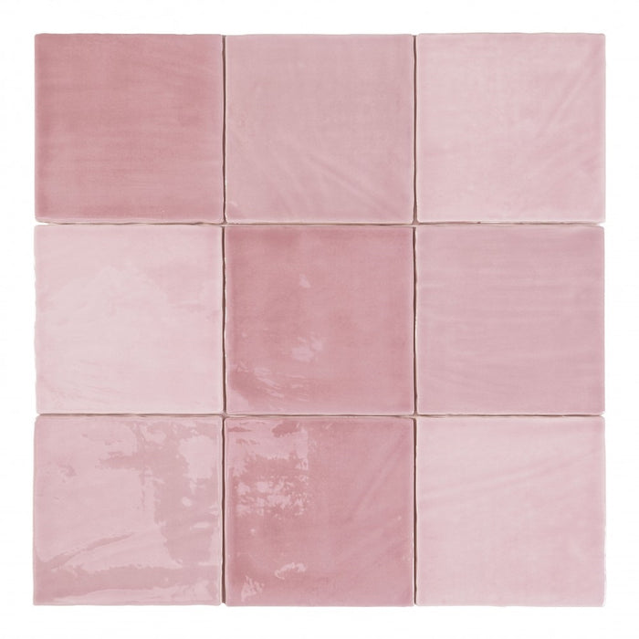 Sample 15x15cm Tabarca Rosa Gloss wall tile-sample-sample-tile.co.uk