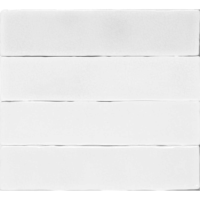 Crackle Brick White Tile 7.5x30cm-Ceramic wall tile-Estudio Ceramico-tile.co.uk