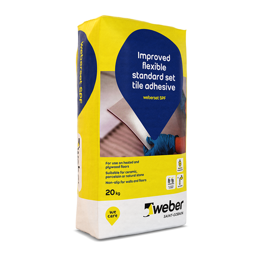 Weber Weberset SPF Standard Set Tile Adhesive GREY 20kg-Adhesive-Weber-tile.co.uk