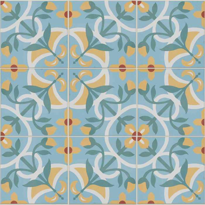 Cabana Sicily Pattern tile 20x20cm-Pattern tile-Ca Pietra-tile.co.uk