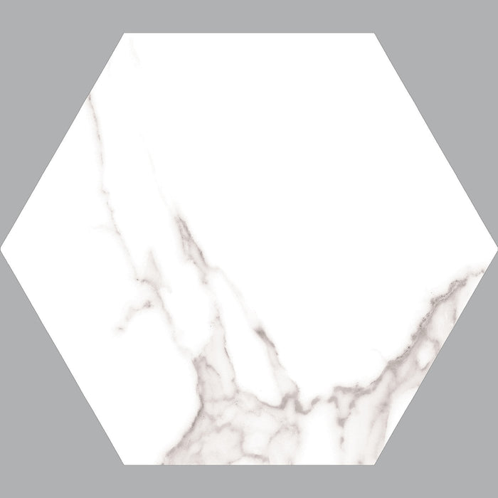 Sample 22.5x25.9cm Marble Hex matt tile-sample-sample-tile.co.uk