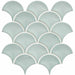 Gelato Scallop Mint Mosaic 25.9x27.3cm-mosaic tile-Ca Pietra-tile.co.uk
