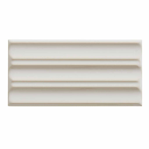 Tunstall Deep White Fluted Decor tile 6.2x12.5cm-Ceramic wall tile-Ca Pietra-tile.co.uk