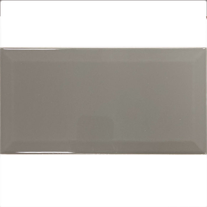 Sample 10x20cm Metro Grey Plata Gloss tile-sample-sample-tile.co.uk
