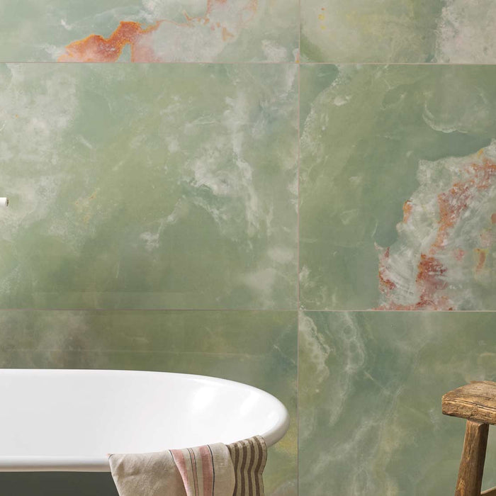 California Jade tile 60x120cm - with a free standing bath