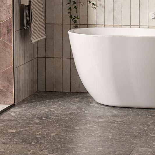 Square, hexagon and Rectangular tiles on bathroom wall and floor