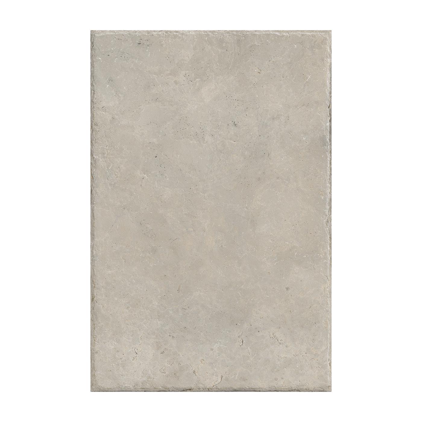 Image of A rectangular concrete-look tile with a textured light gray surface, shown against a plain white background.