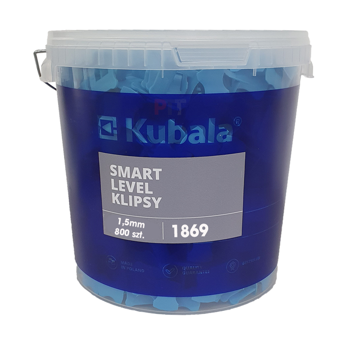 Kubala 1.5mm Clips Smart Level Tile Levelling System 800pc Bucket-Mixer-Kubala-tile.co.uk