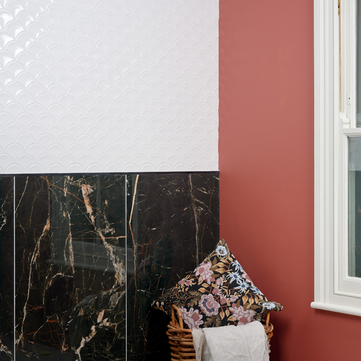 Gelato Scallop Milk White Mosaic 25.9x27.3cm-mosaic tile-Ca Pietra-Tile.co.uk