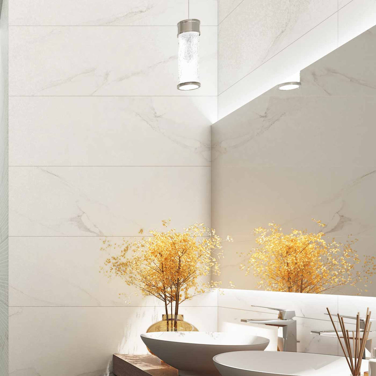 Statuary Blanco Polished Porcelain White tile 30x60cm Geotiles