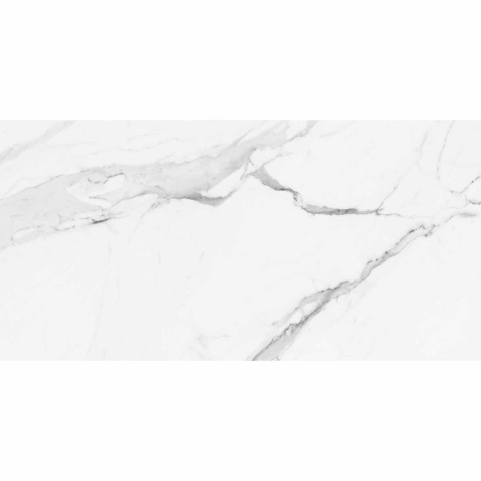 Lowery Calacatta White Polished tile 60x120cm-Large format-Pamesa ceramica-tile.co.uk
