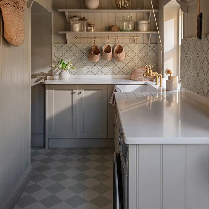 Aventuras Olive Field Porcelain - 15 x 15cm-Ca Pietra-Tile.co.uk