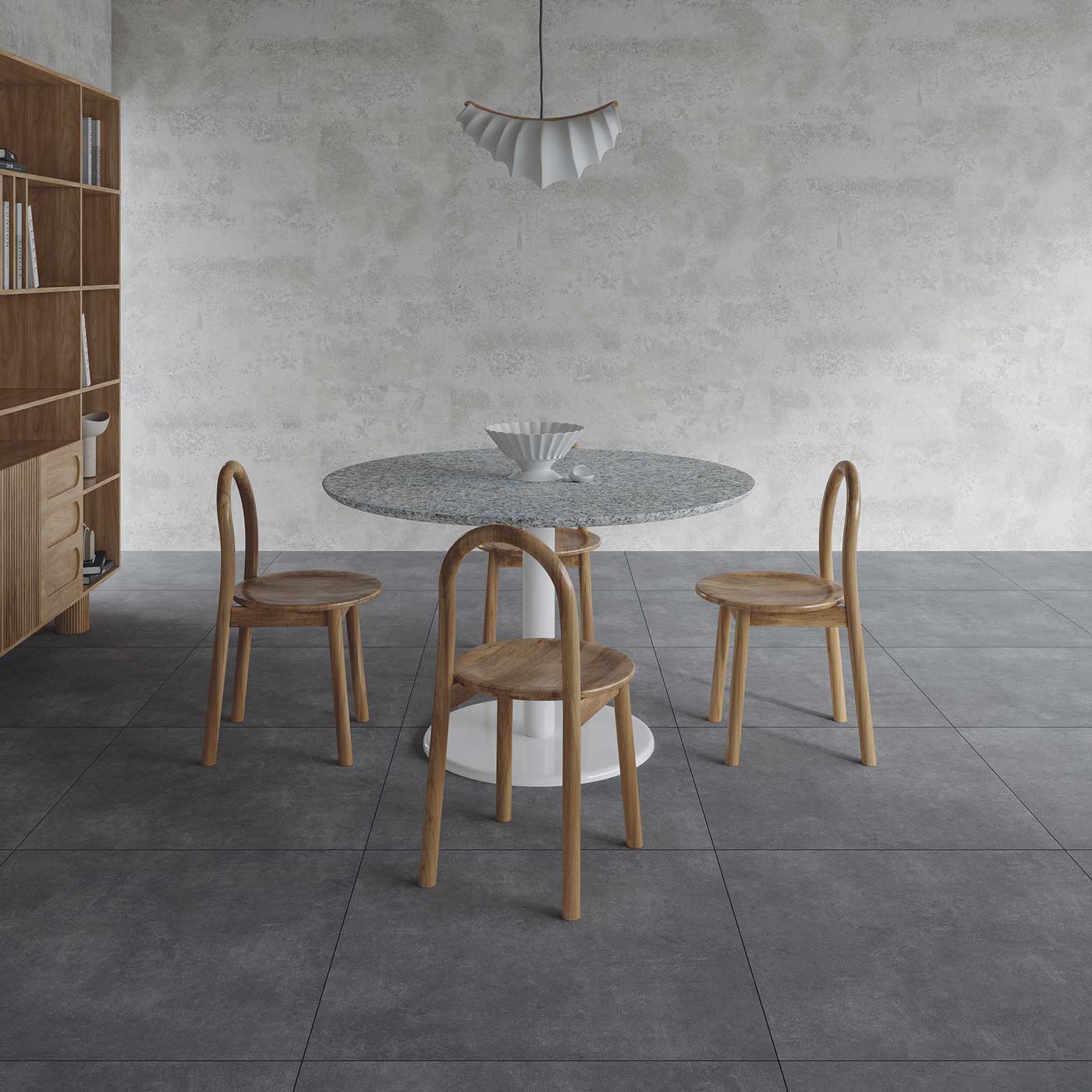 Image of Motion Anthracite Porcelain tile 80x80cm-Large format-Tile Space-Tile.co.uk