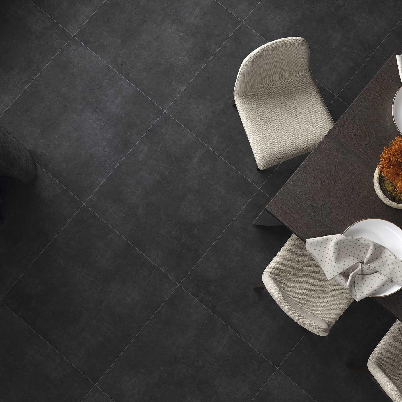 Image of Motion Black Porcelain tile 80x80cm-Large format-Tile Space-Tile.co.uk
