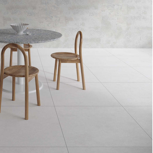 Motion White Porcelain tile 80x80cm-Large format-Tile Space-Tile.co.uk
