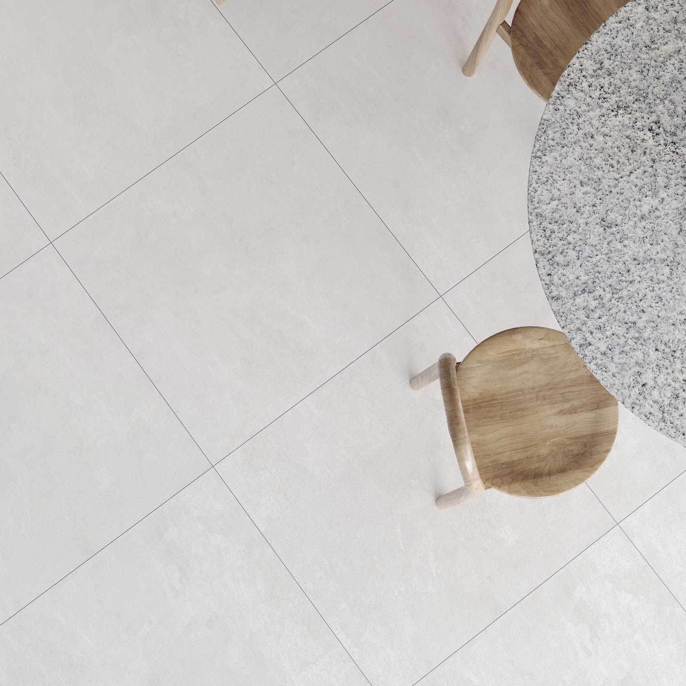 Image of Motion White Porcelain tile 80x80cm-Large format-Tile Space-Tile.co.uk
