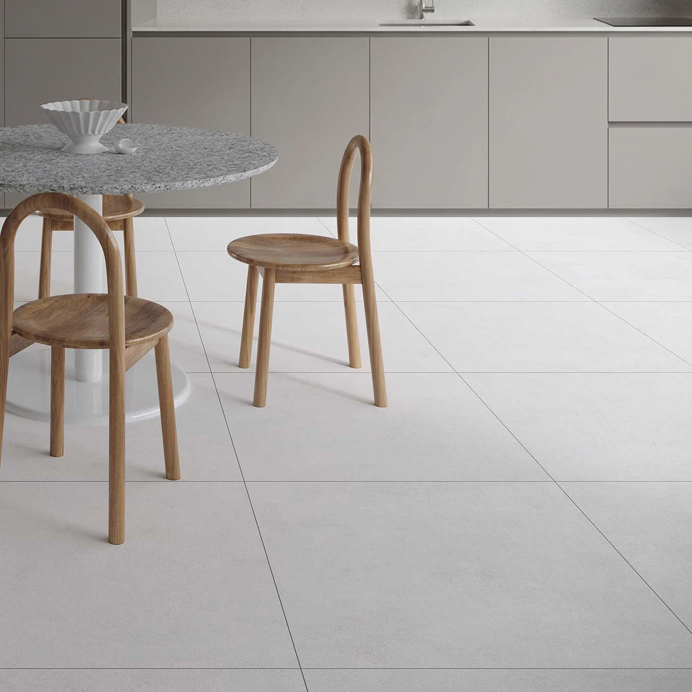 Image of Motion White Porcelain tile 80x80cm-Large format-Tile Space-Tile.co.uk