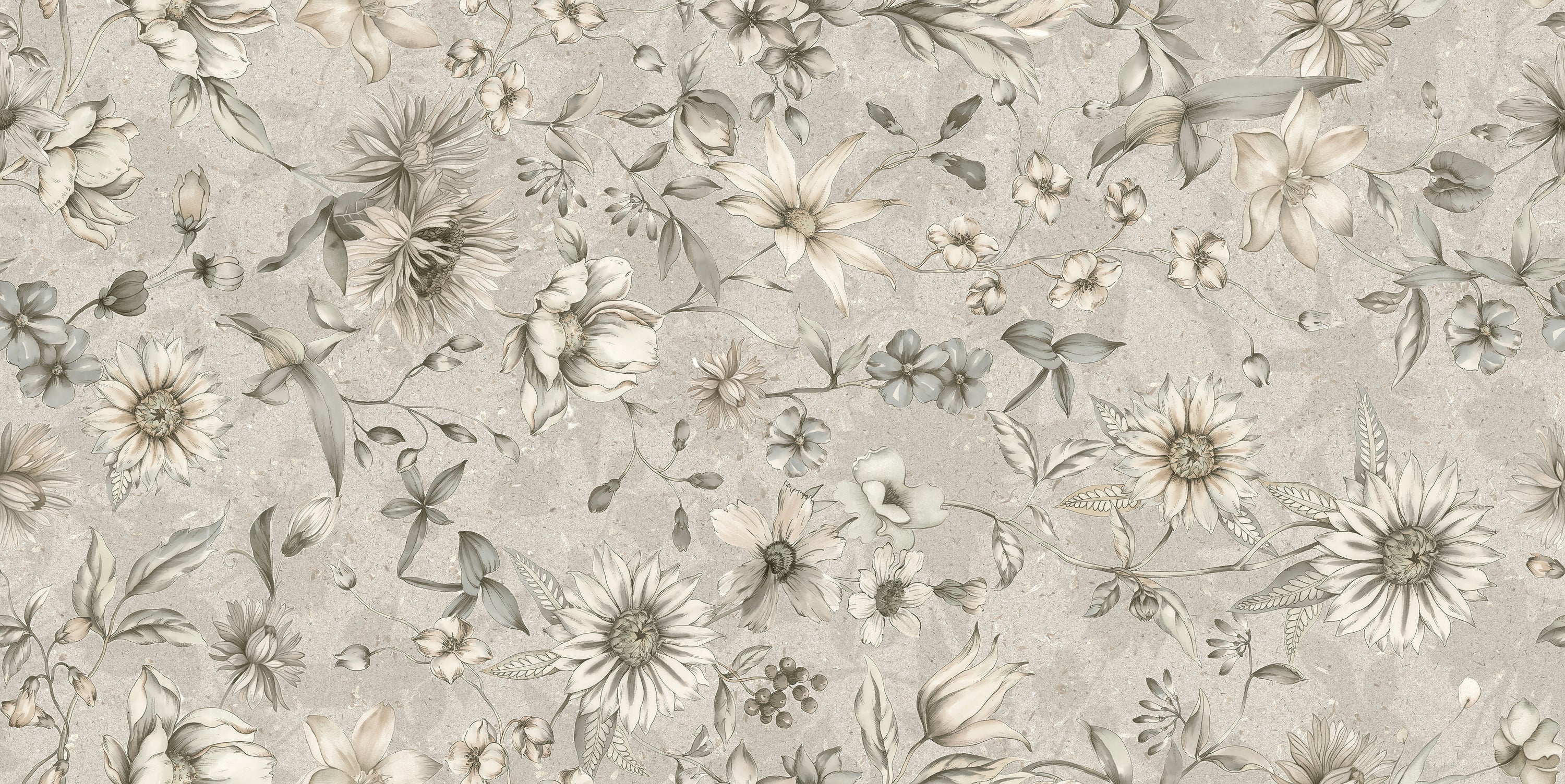 Image of Kenzo Ivory Spring Decor Tile 60x120cm-Ceramic Wall tile-Argenta-Tile.co.uk