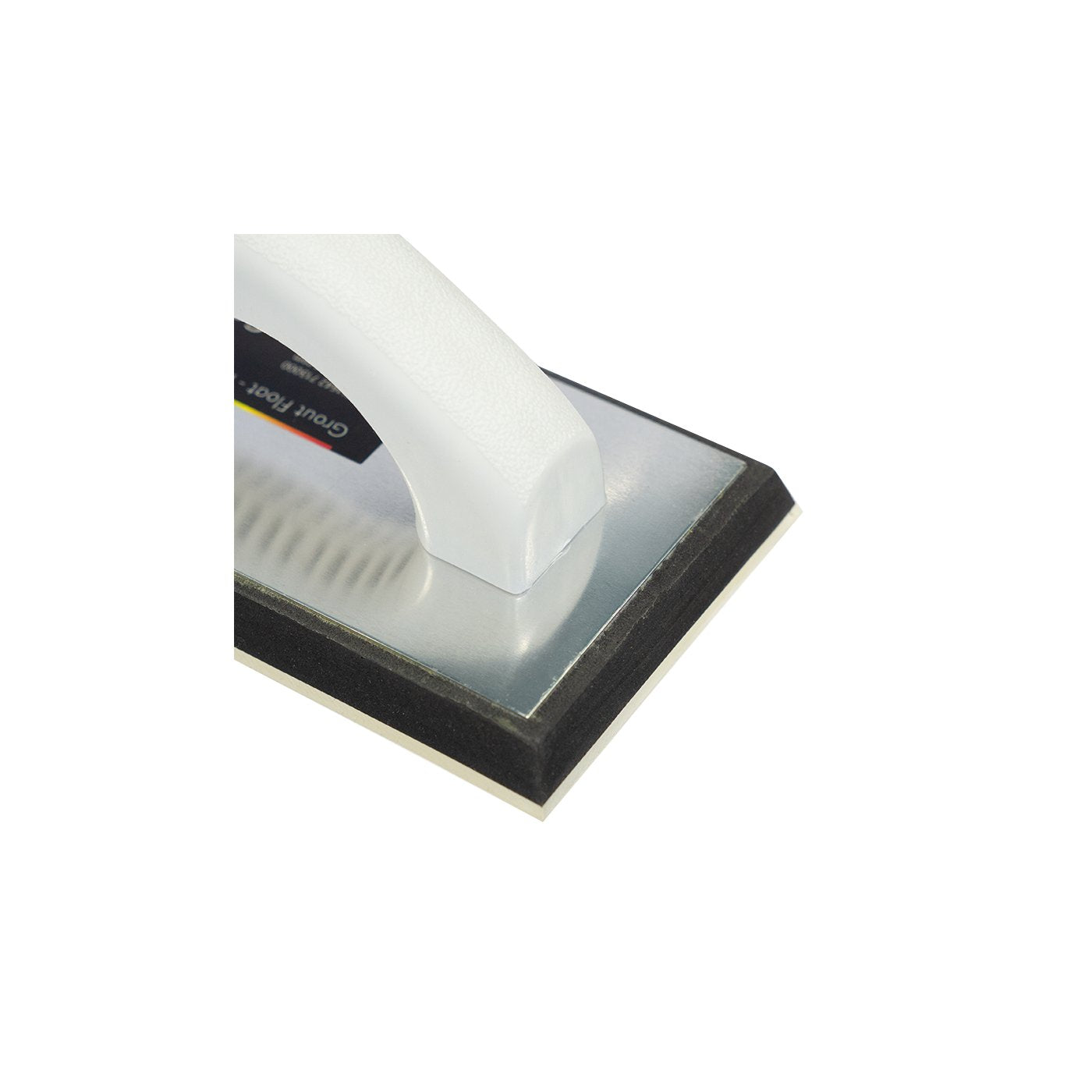 Image of Concrete float tool with white handle on a white background