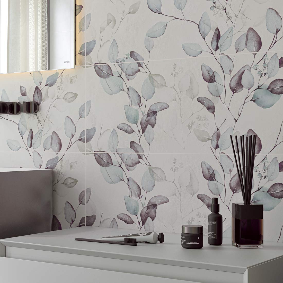 Image of Alure White Decor tile 30x75cm-Ceramic Wall tile-Cifre-Tile.co.uk