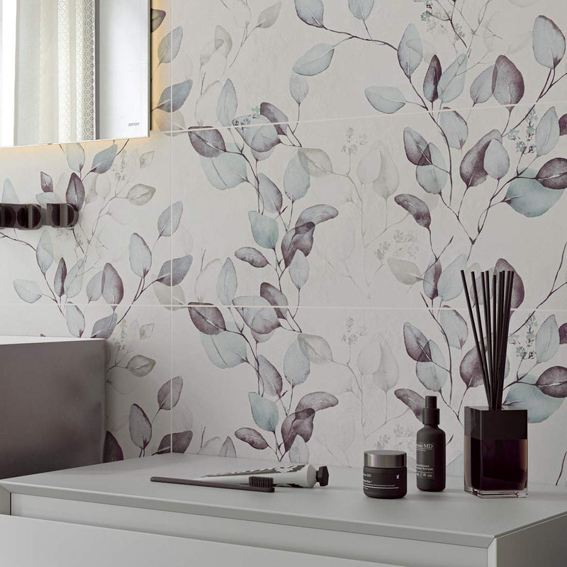 Image of Alure White Decor tile 30x75cm-Ceramic Wall tile-Cifre-Tile.co.uk
