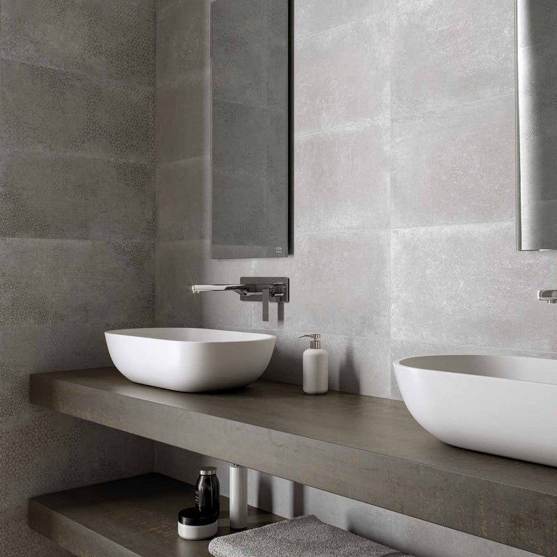 Image of Buxton Grey wall tile 30x60cm-Ceramic wall tile-Cifre-tile.co.uk