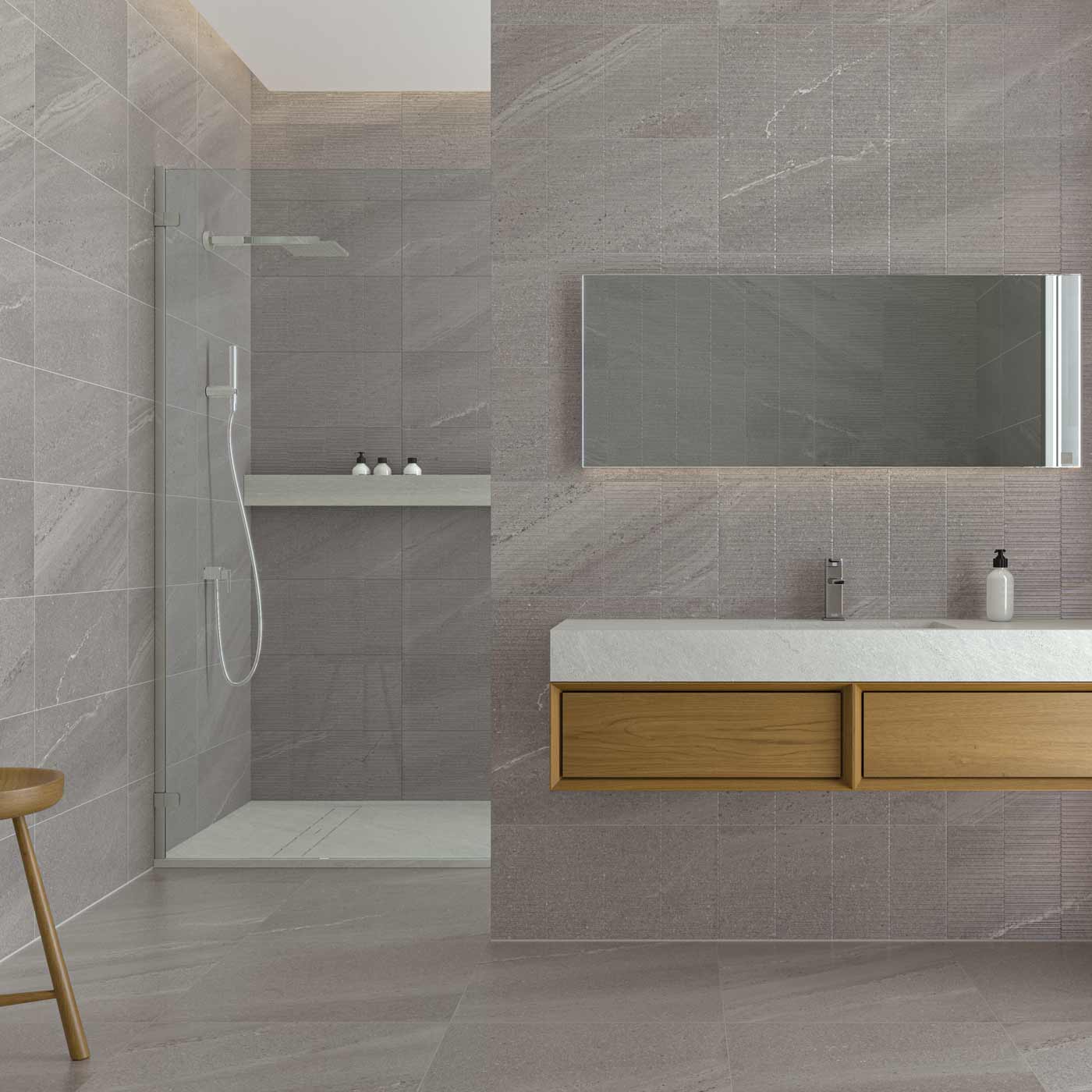 Image of Devaney Greige Decor wall tile 30x60cm-Ceramic wall tile-Cifre-tile.co.uk