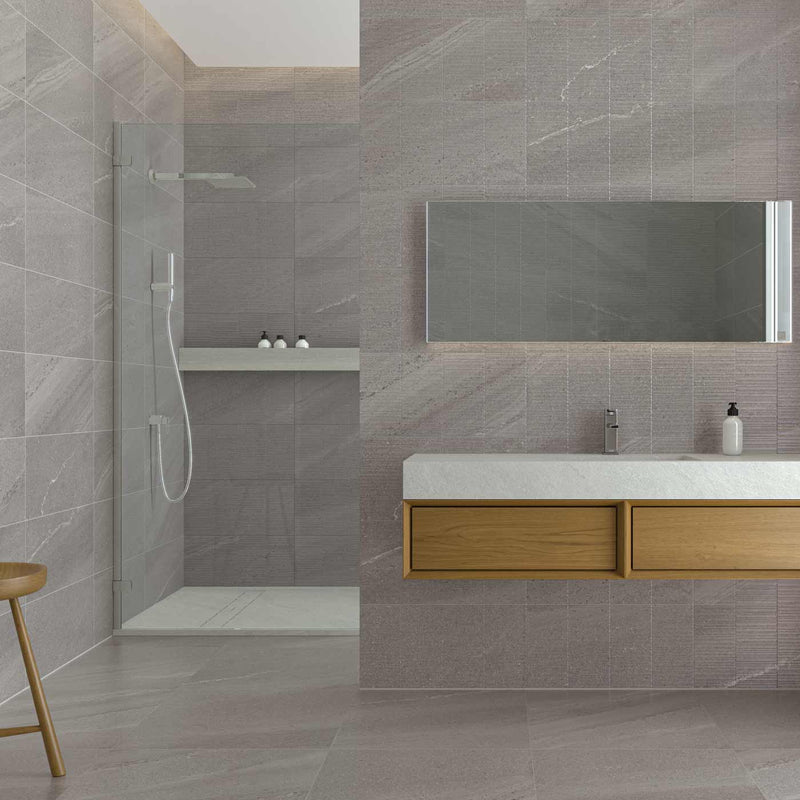 Image of Devaney Greige Decor wall tile 30x60cm-Ceramic wall tile-Cifre-tile.co.uk
