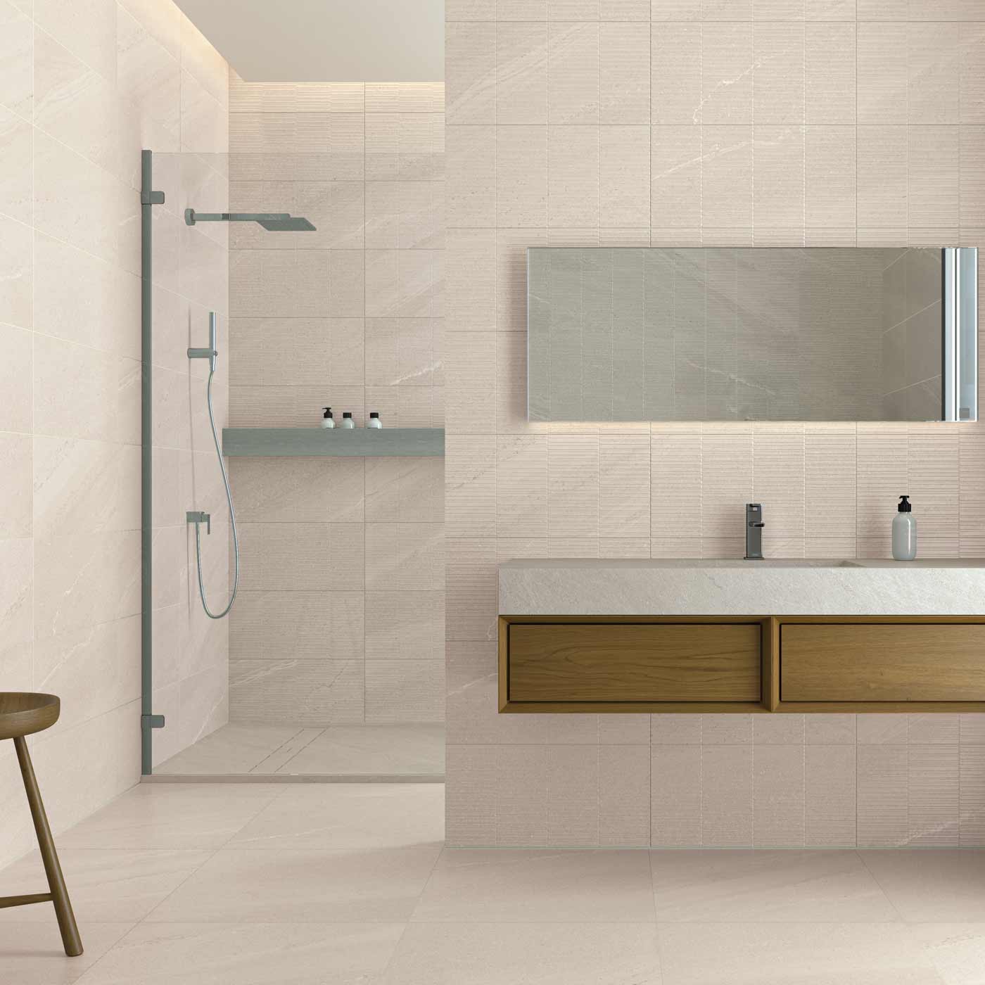 Image of Devaney Sand wall tile 30x60cm-Ceramic wall tile-Cifre-tile.co.uk