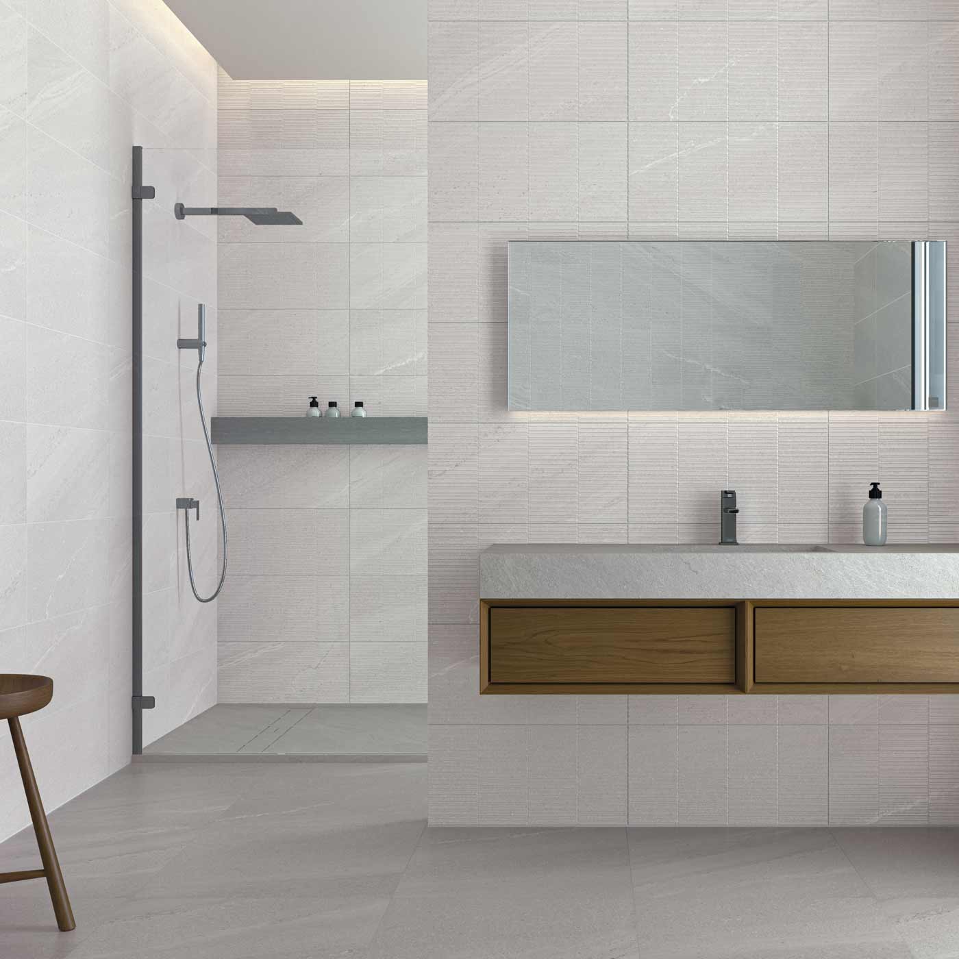 Image of Devaney White Decor wall tile 30x60cm-Ceramic wall tile-Cifre-tile.co.uk