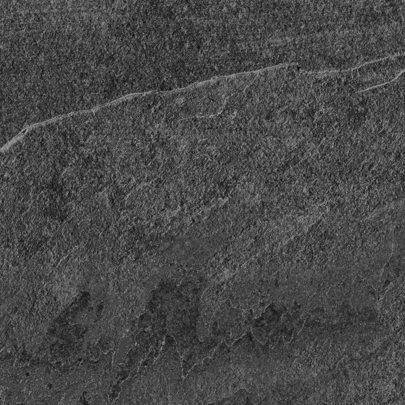 Image of A close-up of a dark gray stone or concrete surface with a textured, speckled finish and subtle lighter gray veining.