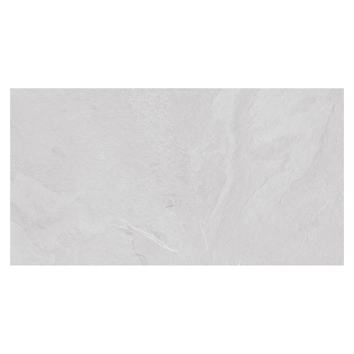 Image of A rectangular light gray stone or slate tile with subtle natural veining, centered on a white background.