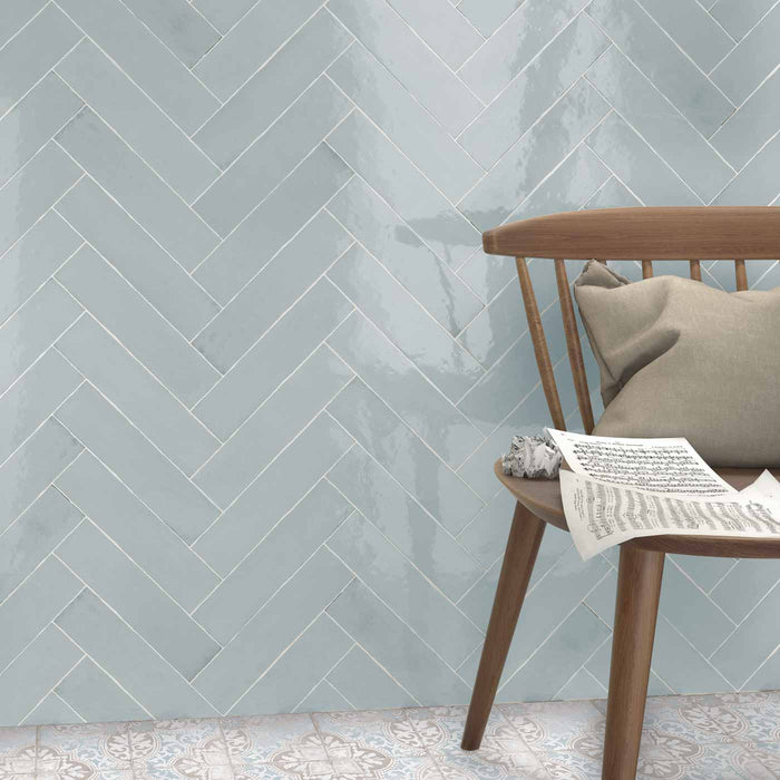 Laurel Blue Brick Tile 7.5x30cm-Ceramic wall tile-Estudio Ceramico-tile.co.uk