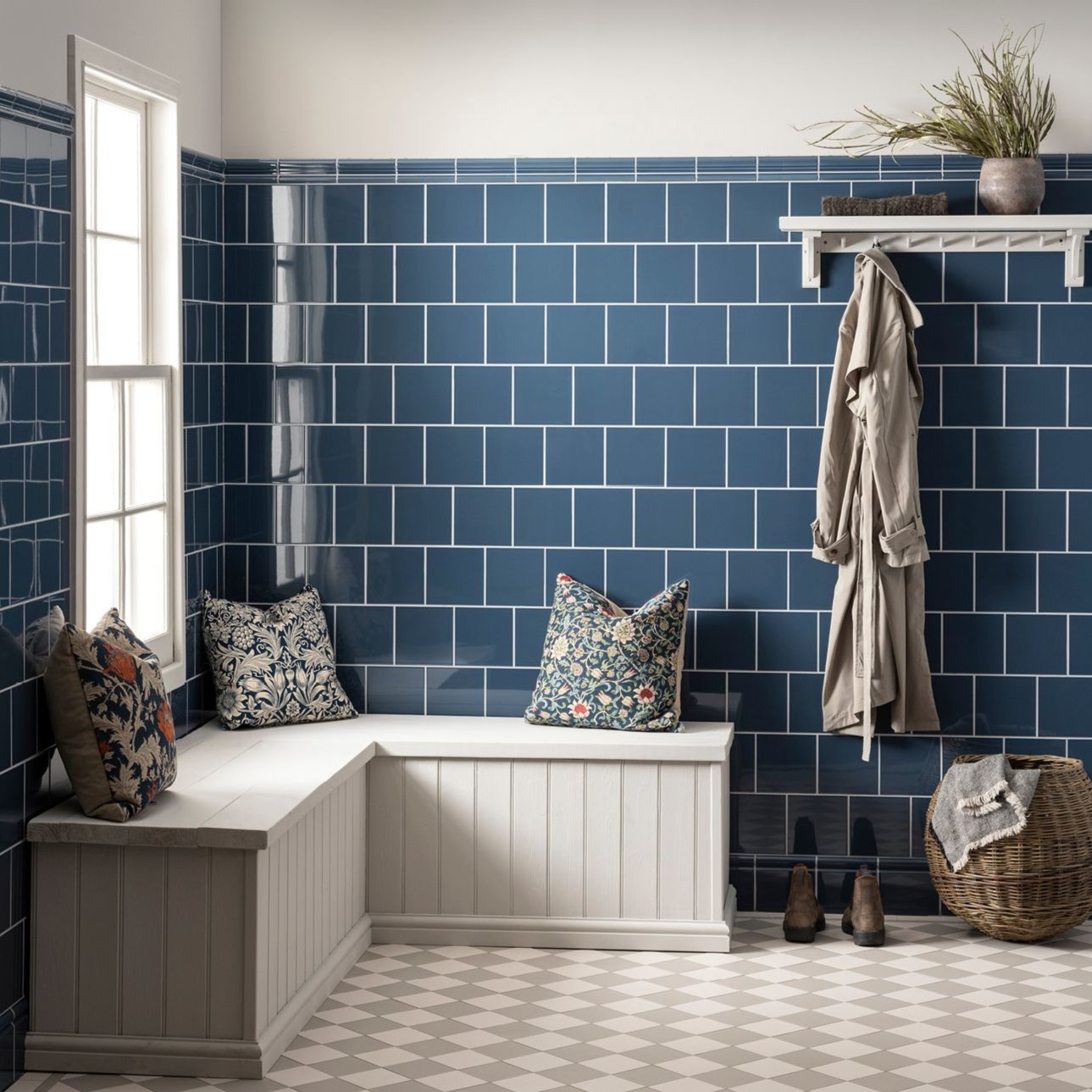 Image of Ascot Blue Skirting Tile 15.2x15.2cm-Ceramic Tiles-Original Style-Tile.co.uk