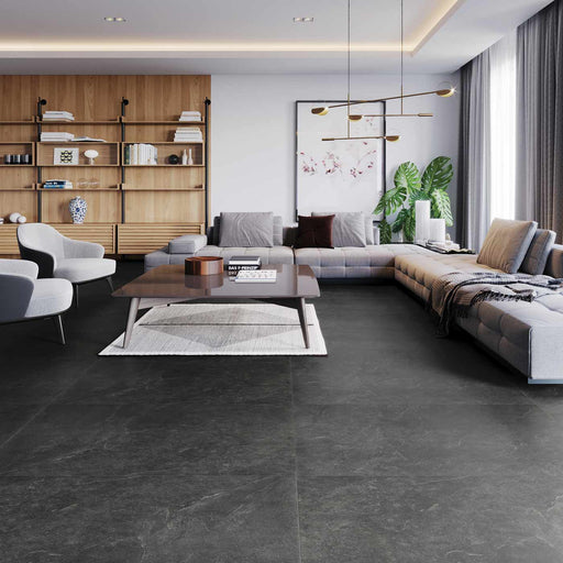 Pampas Black Porcelain tile 60x60cm-Porcelain tile-Cerrad-Tile.co.uk