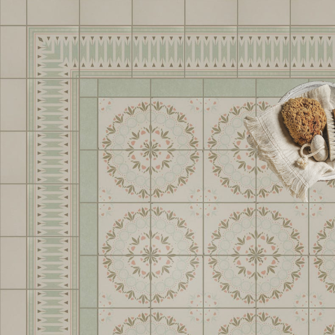 Image of Aventuras Ziggy Corner Olive Porcelain - 15 x 15cm-Porcelain Tile-Ca Pietra-Tile.co.uk