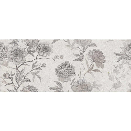 Free Sample - Piazza Malone White Decor tile - 10x10cm-sample-sample-Tile.co.uk