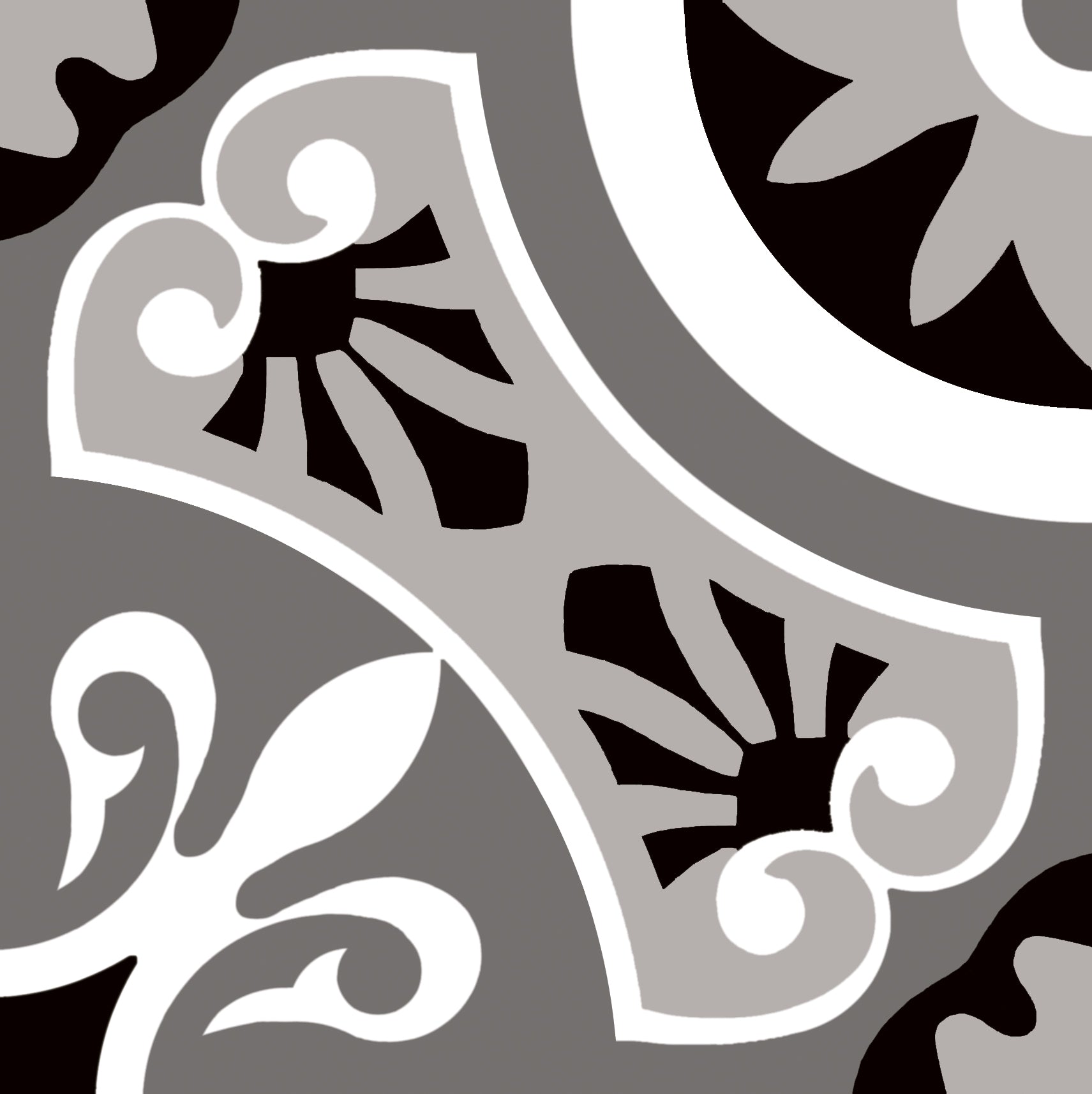 Image of Heritage Gris Pattern tile 22.5x22.5cm-Pattern tile-Cerlat-Tile.co.uk