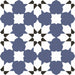 Belleville Vendome Blue tile 22.5x22.5cm-Pattern tile-Ca Pietra-tile.co.uk