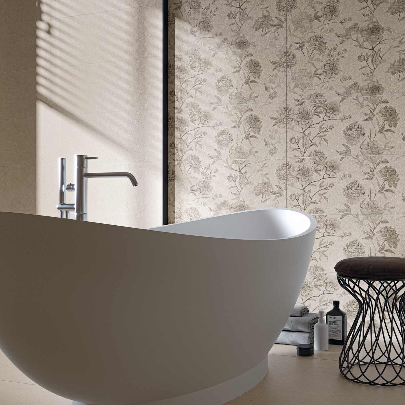 Image of Piazza Sand Wall tile 30x75cm-Ceramic Wall tile-Cifre-Tile.co.uk