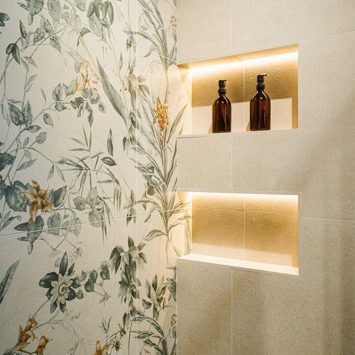 Piazza Peek Sand Decor tile 60x120cm-Ceramic Wall tile-Cifre-Tile.co.uk