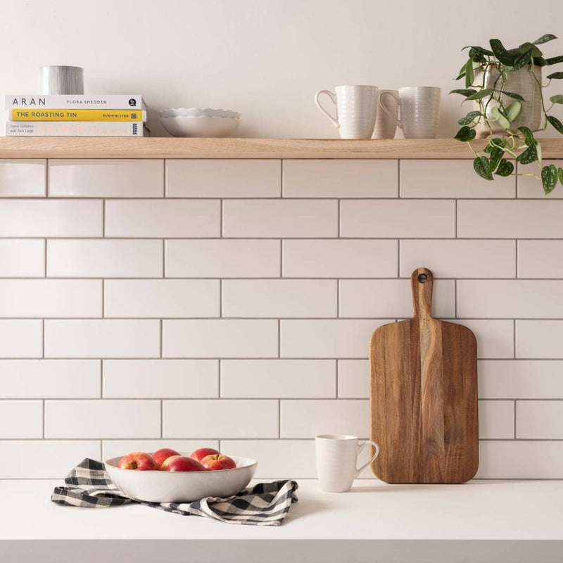 Image of Brilliant White Large Brick Field Tile 22.8x7.5cm-Ceramic wall tile-Original Style-Tile.co.uk