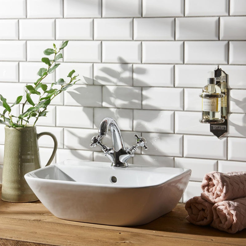 Image of Brilliant White Metro Tile 15x7.5cm-Ceramic wall tile-Original Style-Tile.co.uk