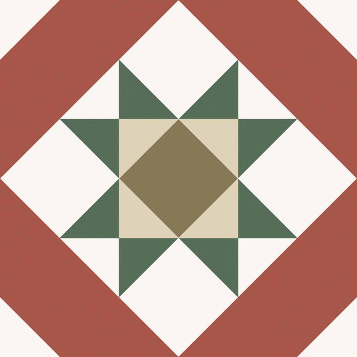 Brompton Clarence Pattern tile 20x20cm-Pattern tile-Ca Pietra-tile.co.uk